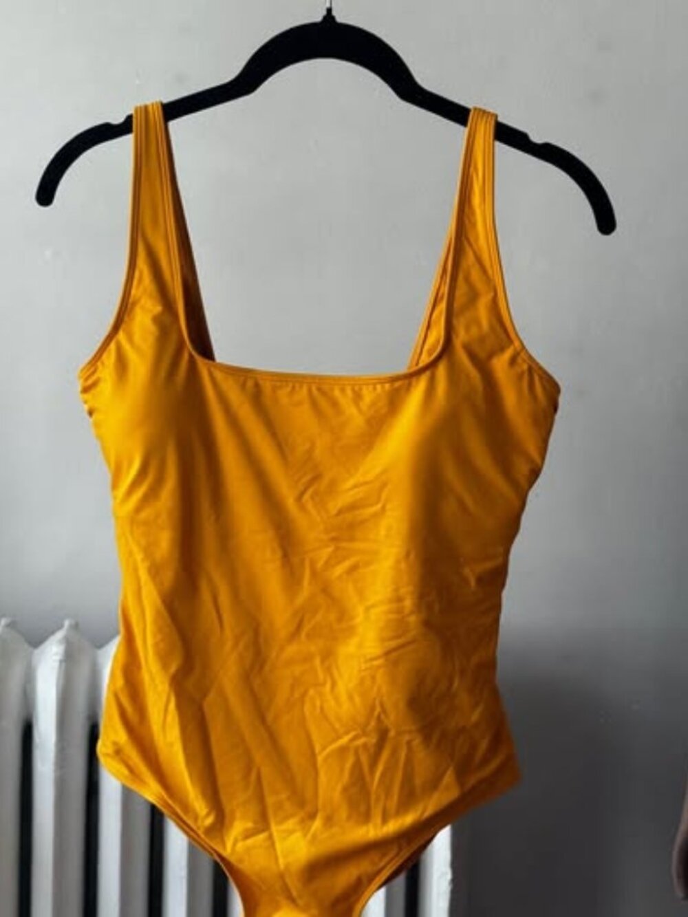 Everlane One Piece Square Neck Marigold Low Back Swimwear - Brand New With Tags